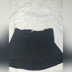 Elegant Black and White Layered Skirt